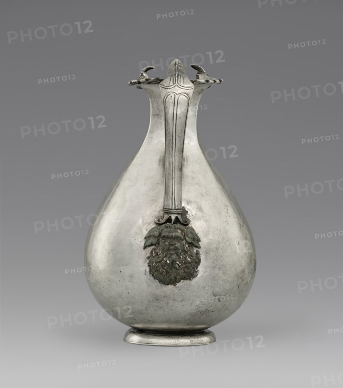 Oinochoe; Eastern Mediterranean; 50-25 B.C; Silver; 21.5 x 14.1 cm, 8 7,16 x 5 9,16 in