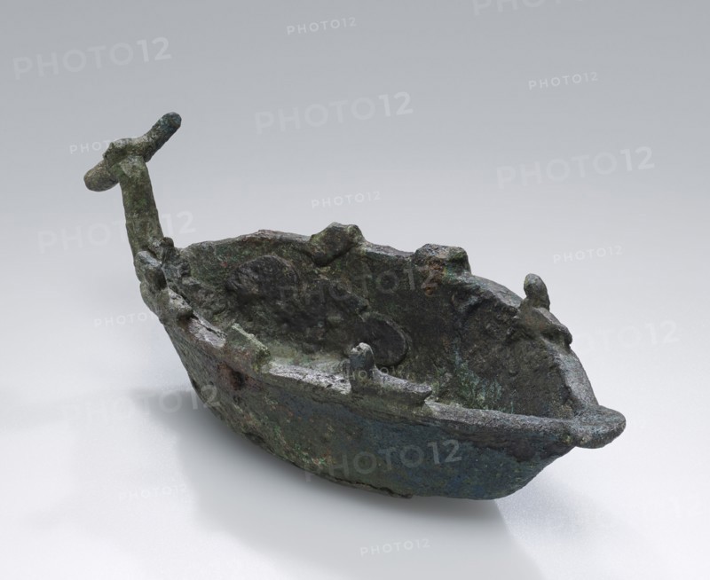 Lamp; Sardinia, Italy; about 600 B.C; Bronze; 15 cm, 5 7,8 in