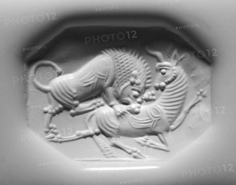 Pyramidal Stamp Seal; about 500 B.C; White chalcedony; 1.3 × 1.7 × 2.2 cm, 1,2 × 11,16 × 7,8 in
