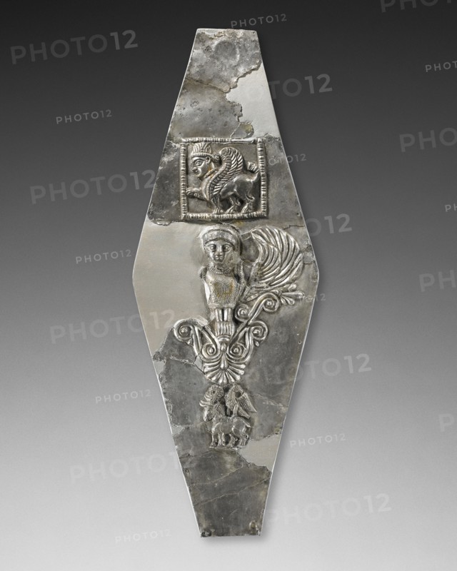 Prometopidion or Forehead Ornament from a Horse Trapping of Greek-Hellenistic Type; 2nd century B.C; Silver; 26 cm, 10 1,4 in