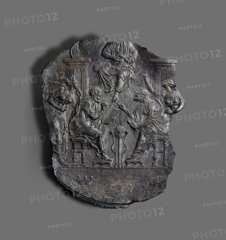 Plate with Relief Decoration; Eastern Mediterranean; 500-600; Silver; 45 x 28 cm, 2.5475 kg, 17 11,16 x 11 in., 5.6162 lb