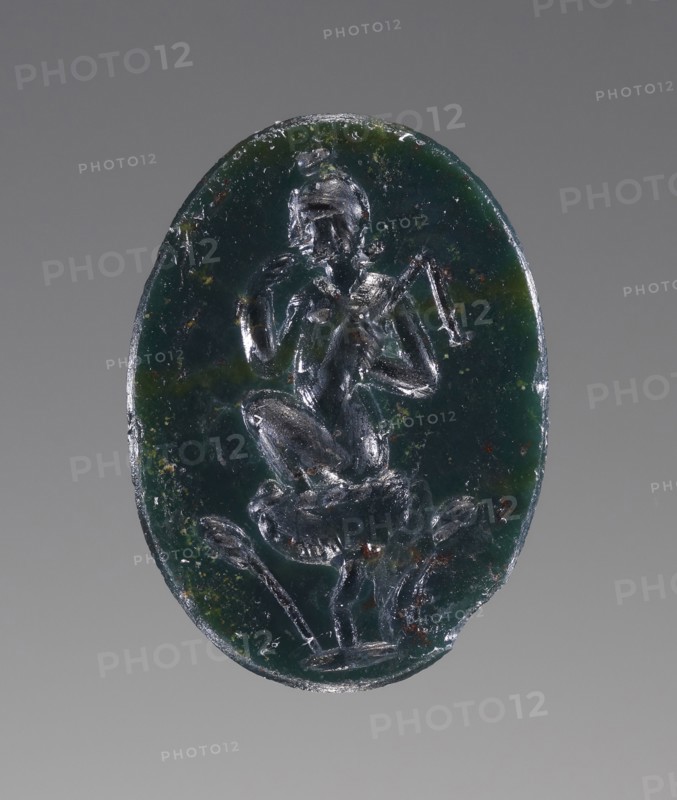Engraved Gem; Roman Empire; 2nd - 4th century; Bloodstone; 1.7 x 1.2 cm, 11,16 x 1,2 in