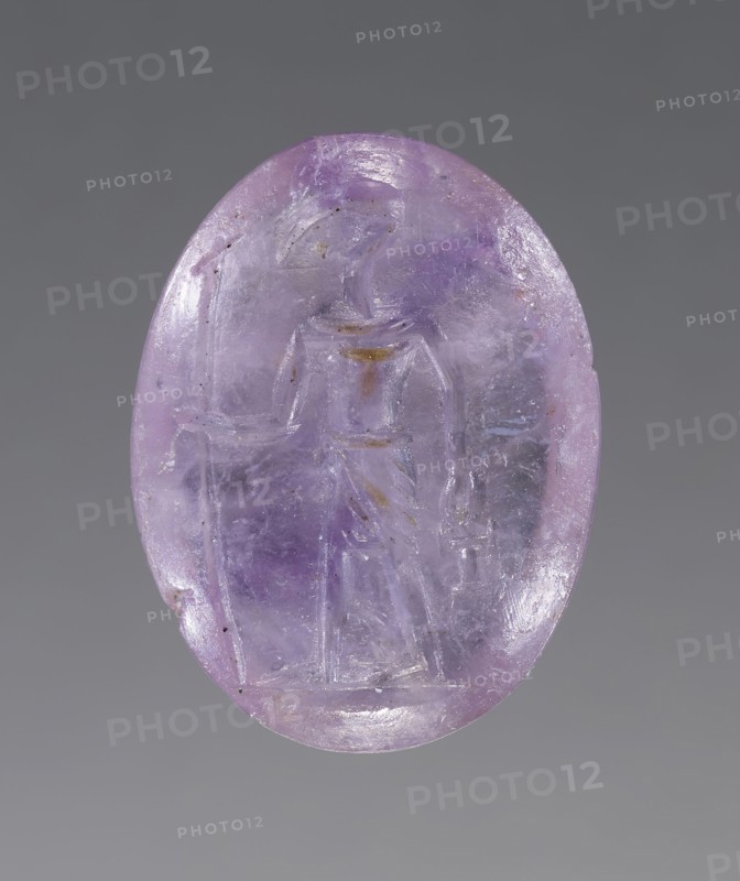 Engraved Gem; 1st century; Amethyst; 1.4 × 1 × 0.5 cm, 9,16 × 3,8 × 3,16 in