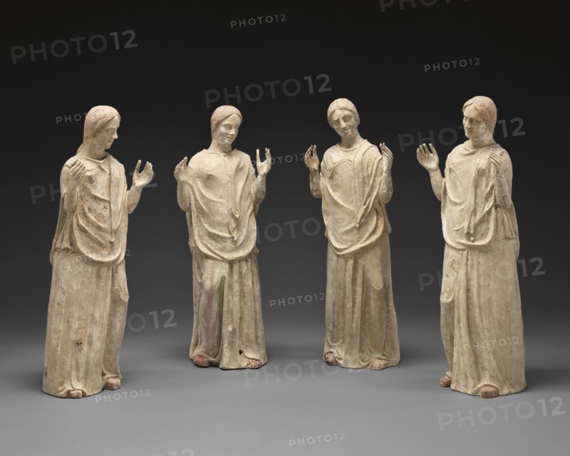 Group of Statues of Mourning Women, 4, Canosa, South Italy; about 325 B.C; Terracotta