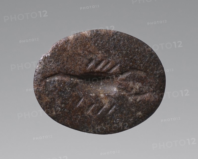 Engraved Gem; Roman Empire; 1st - 4th century; Green and Red Jasper; 1.2 x 0.9 x 0.2 cm, 7,16 x 3,8 x 1,16 in