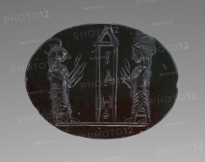 Engraved Gem; Roman Empire; 1st - 4th century; Green Jasper Ringstone; 1.8 x 1.4 cm, 11,16 x 9,16 in
