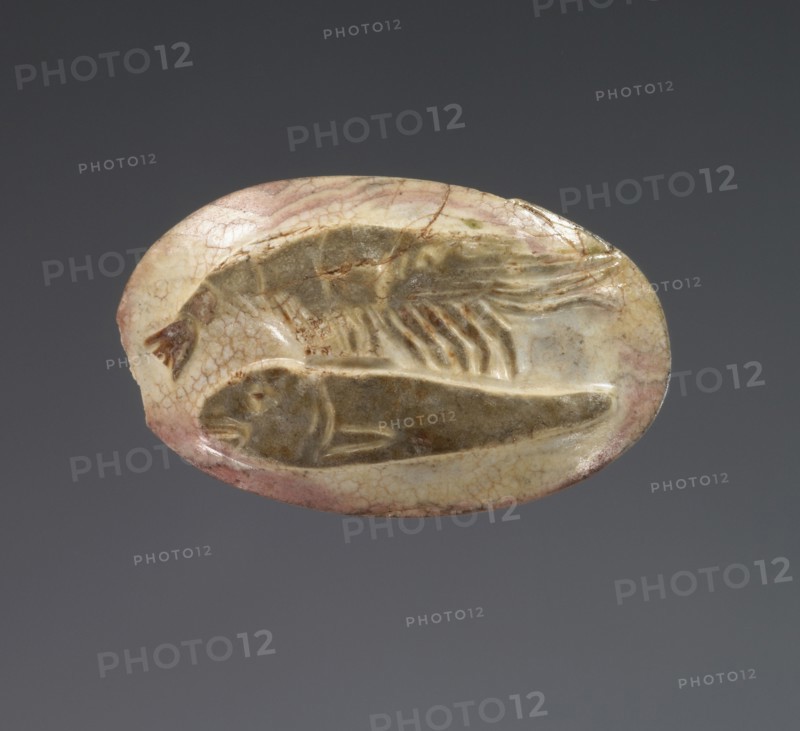 Cameo Gem; 1st century; Sardonyx(?, discolored brown on white-pink; 2.9 × 0.6 cm, 1 1,8 × 1,4 in