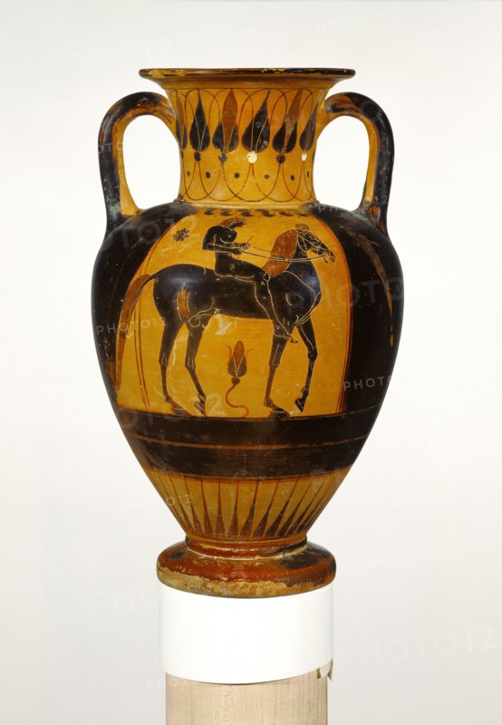 Storage Jar; Attributed to Phineus Painter, Greek, Chalcidian, active about 530 - 510 B.C., Rhegion, South Italy; about 520