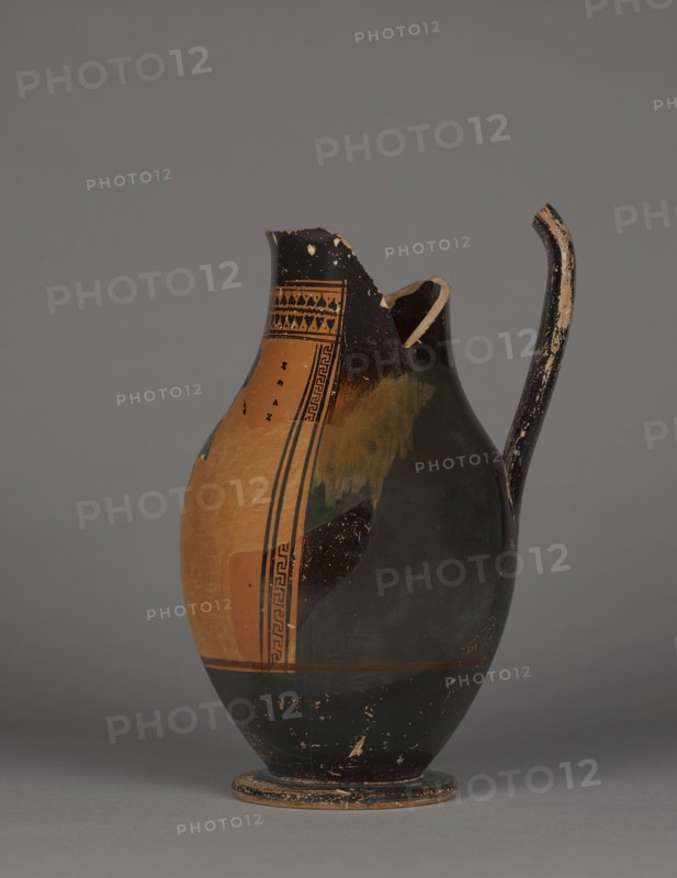 Fragmentary Attic Black-Figure Olpe; Attributed to Leagros Group, Greek, Attic, active 525 - 500 B.C., Athens, Greece; 520