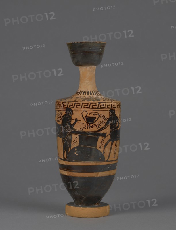 Attic Black-Figure Lekythos; Gela Painter, Greek, Attic, active about 510 - 490 B.C., Athens, Greece; about 500 B.C