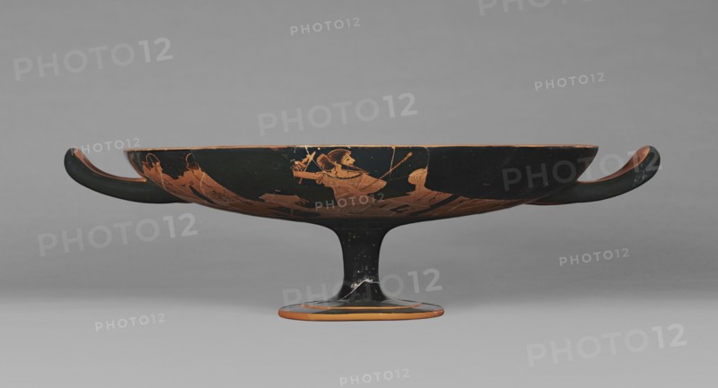 Wine Cup with the Suicide of Ajax; Attributed to Brygos Painter, Greek, Attic, active about 490 - 470 B.C., Athens, Greece