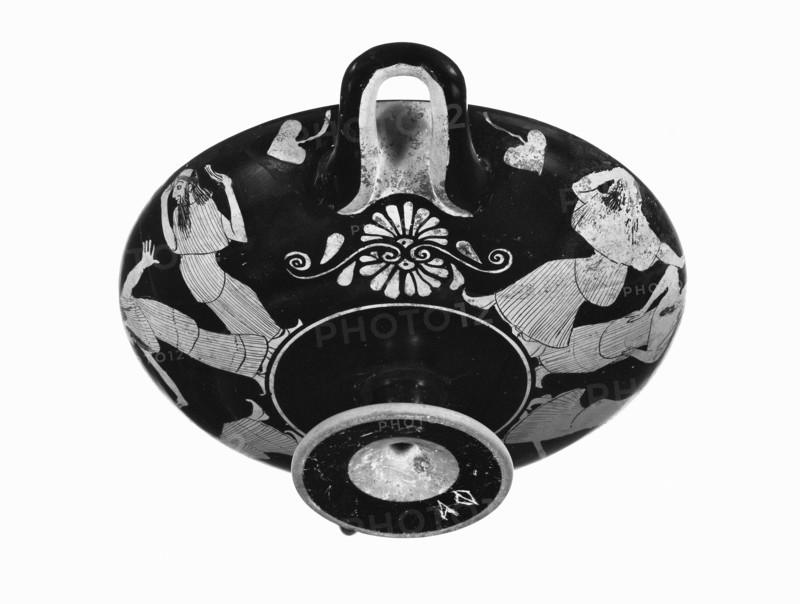 Attic Red-Figure Cup Type B; Sabouroff Painter; Athens, Greece; about 460 B.C; Terracotta; 9 × 29.5 × 22.5 cm