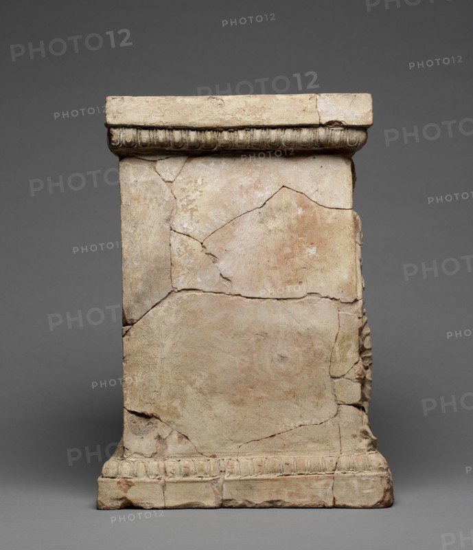 Altar with the Myth of Adonis; Calabria, Italy; 425 - 375 B.C; Terracotta with yellowish diluted clay, white slip and polychromy