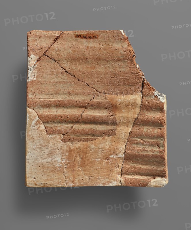 Body Fragment of a Relief Pithos; Crete, Greece; 650 - 625 B.C; Terracotta; 18.5 × 18 cm, 7 5,16 × 7 1,16 in