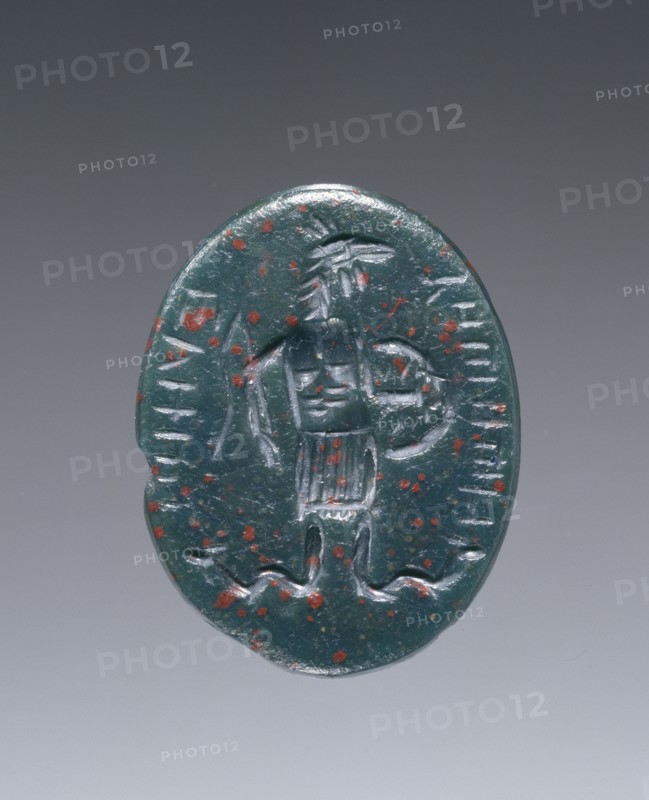 Engraved Gem; Italy; 2nd century; Heliotrope; 1.4 x 1.1 cm, 9,16 x 7,16 in