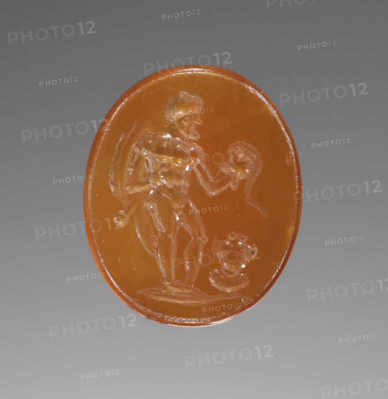 Engraved Gem; Europe; 20th century?; Carnelian; 1.3 x 1.5 cm, 1,2 x 5,8 in