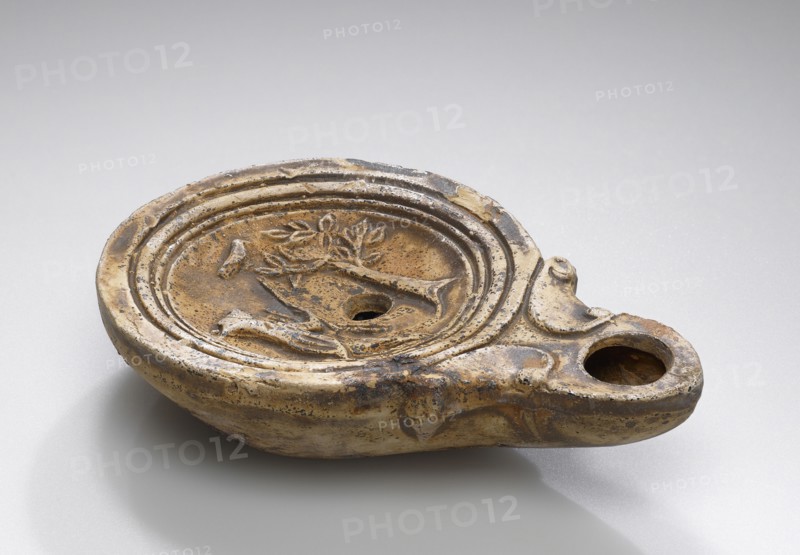 Lamp,; Neuss, Germany; 4th century B.C. - 4th century A.D; Terracotta; 2.4 x 6.8 x 10 cm, 15,16 x 2 11,16 x 3 15,16 in