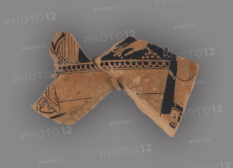 Attic Red-Figure Kylix Fragment; Attributed to the Triptolemos Painter, Greek, Attic, active about 490 - 470 B.C., Athens