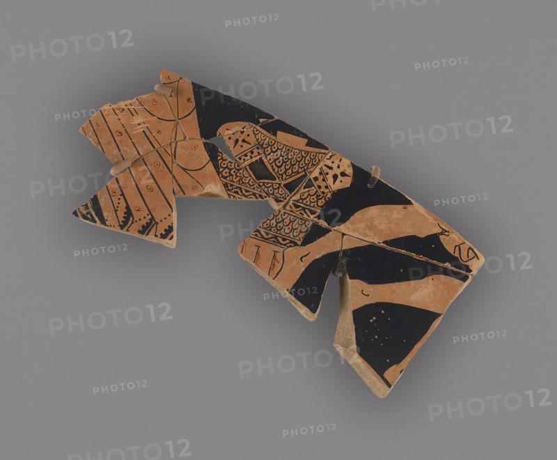 Attic Red-Figure Kylix Fragment; Attributed to the Triptolemos Painter, Greek, Attic, active about 490 - 470 B.C., Athens