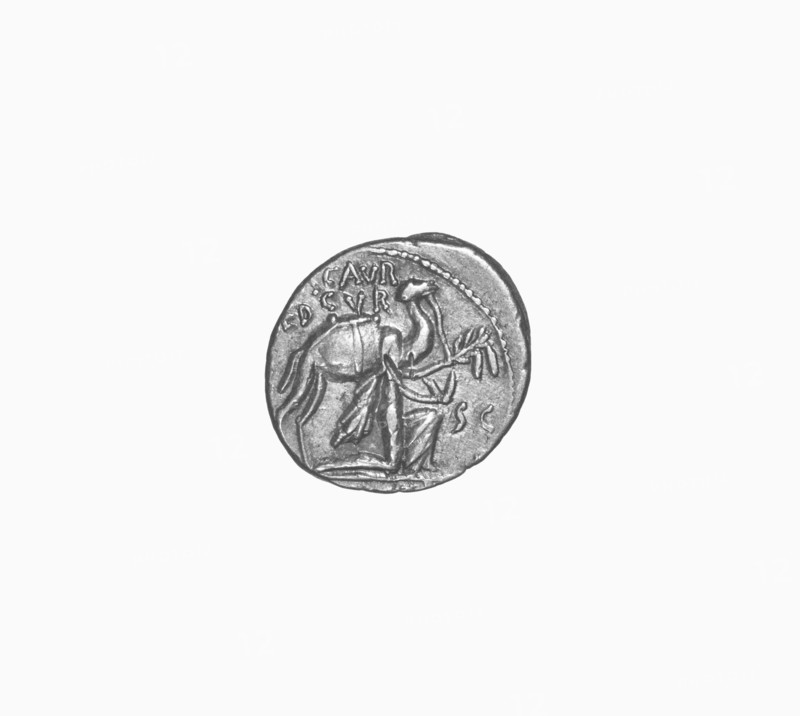 Denarius; Rome, Lazio Italy; 1st century B.C; Silver; 0.0038 kg, 0.0084 lb