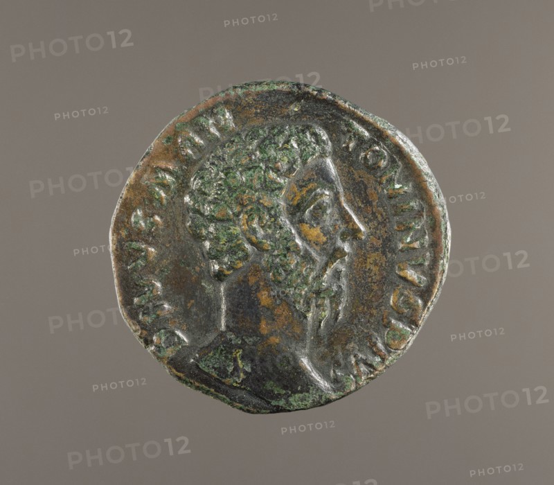 Head of Marcus Aurelius; Rome, Lazio, Italy; about 180; Bronze