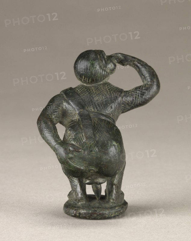 Statuette of a Comic Actor; Roman Empire; 1 - 125; Bronze; 6 cm, 2 3,8 in