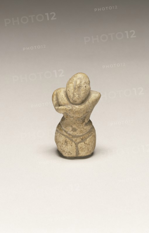 Standing Female Figure with Crossed Arms; Thessaly?, Greece; 6th - 5th millennium B.C; Terracotta; 5.1 x 3 x 2.4 cm