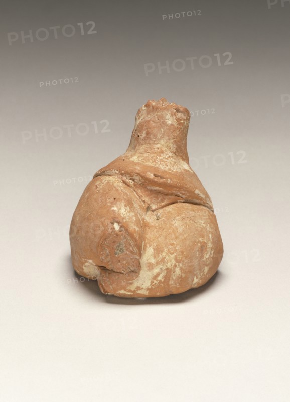 Torso of a Seated Female Figure; Thessaly?, Greece; 6th - 5th millennium B.C; Terracotta; 6.8 x 5.8 x 5.7 cm