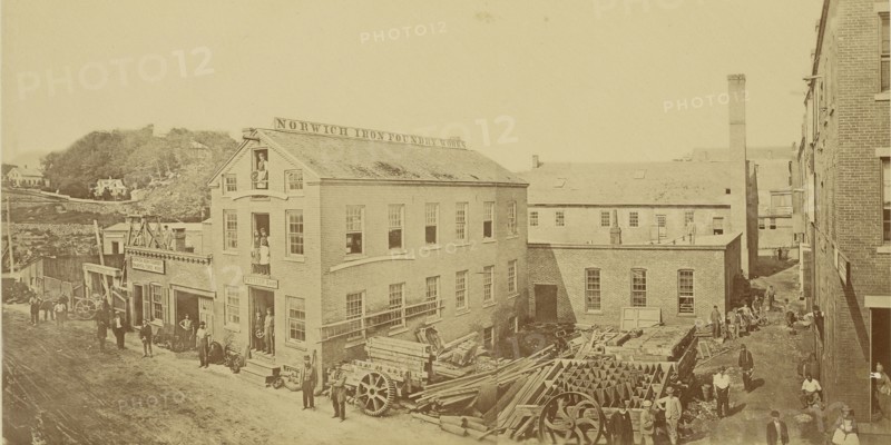 Alfred H. Vaughn's Iron Foundry; F. Hacker, American, active Providence, Rhode Island 1870s, about 1885; Albumen silver print