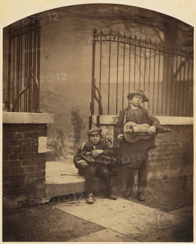 Street Musicians; Camille Silvy, French, 1834 - 1910, about 1860; Albumen silver print