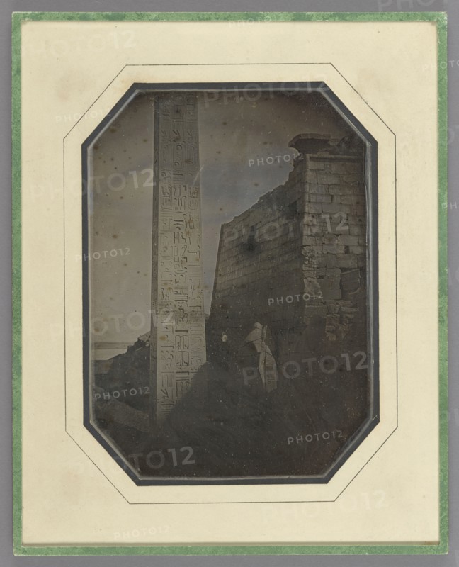Obelisk and Propylaeum of Luxor; Alphonse-Eugene-Jules Itier, French, 1802 - 1877, 1845 , 1846; Daguerreotype