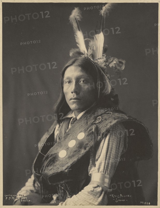 Kills Alone, Sioux; Adolph F. Muhr, American, died 1913, Frank A. Rinehart, American, 1861 - 1928, 1899; Platinum print