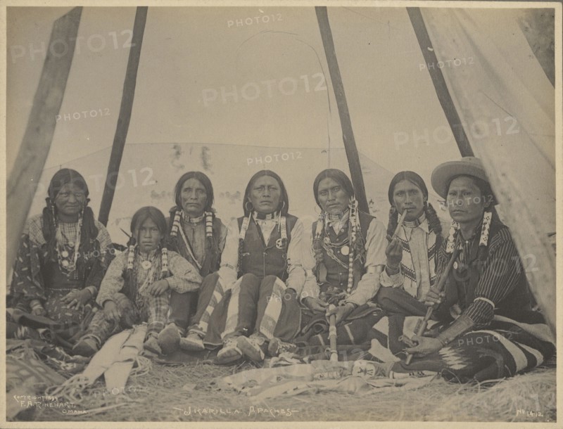 Jicarilla, Apaches; Adolph F. Muhr, American, died 1913, Frank A. Rinehart, American, 1861 - 1928, 1899; Platinum print
