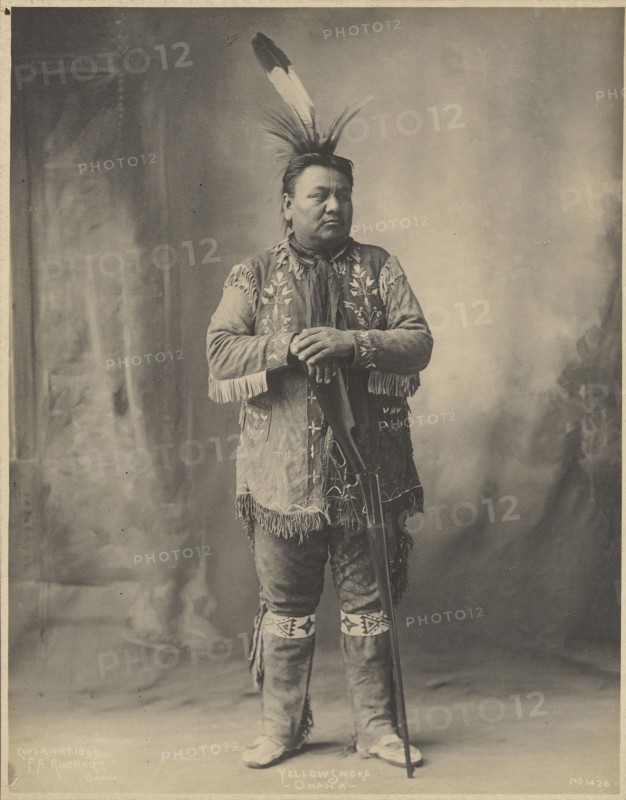 Yellow Smoke, Omaha; Adolph F. Muhr, American, died 1913, Frank A. Rinehart, American, 1861 - 1928, 1899; Platinum print