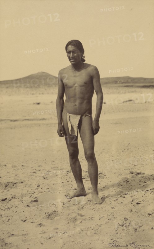 Native American Man; Frederick I. Monsen, American, 1865 - 1929, 1894 - 1906; Gelatin silver print; 47.1 x 29.2 cm