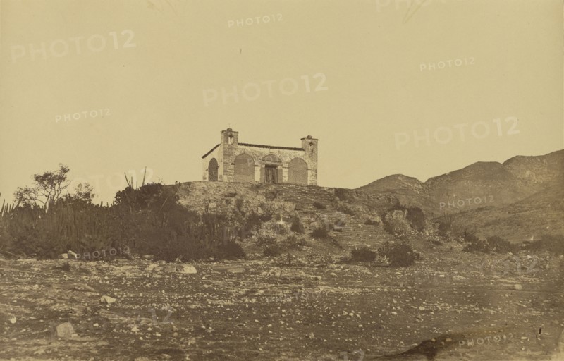 Pyramide Artificielle, a Mitla, Anciennement surmontee d'un temple; Désiré Charnay, French, 1828 - 1915, Oaxaca, Mexico; 1862