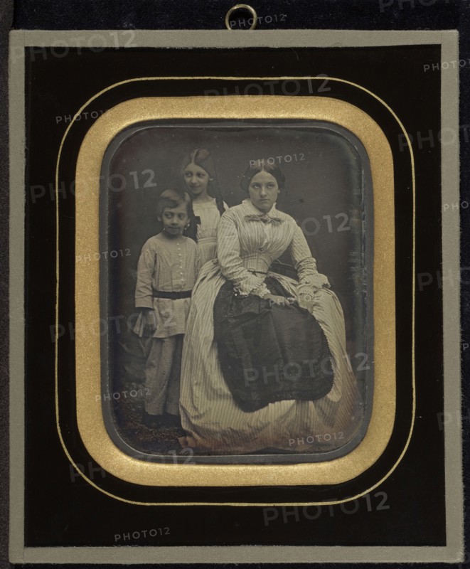 The deRegny Children and Their Nanny; Jean-Gabriel Eynard, Swiss, 1775 - 1863, about 1846; Daguerreotype