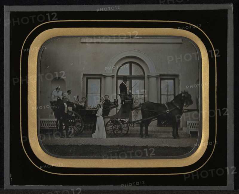 Carriage with Figures; Jean-Gabriel Eynard, Swiss, 1775 - 1863, 1849; Daguerreotype