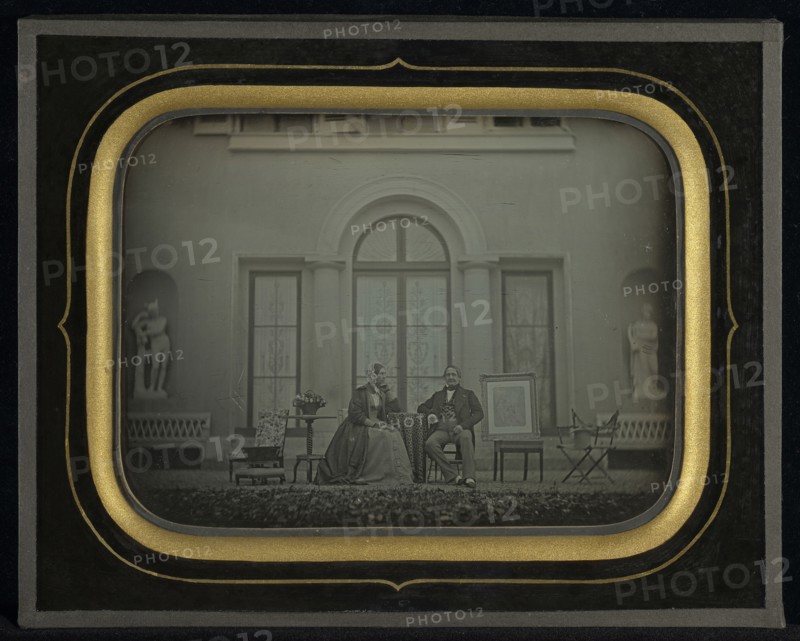 Jean-Gabriel and Anne-Charlotte-Adélaide Eynard; Jean-Gabriel Eynard, Swiss, 1775 - 1863, about 1845; Daguerreotype