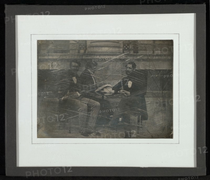 Group portrait of three men; Jean-Gabriel Eynard, Swiss, 1775 - 1863, 1850 - 1855; Daguerreotype