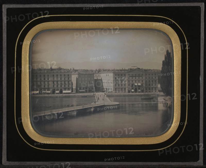 Cityscape of Geneva; Jean-Gabriel Eynard, Swiss, 1775 - 1863, about 1847; Daguerreotype