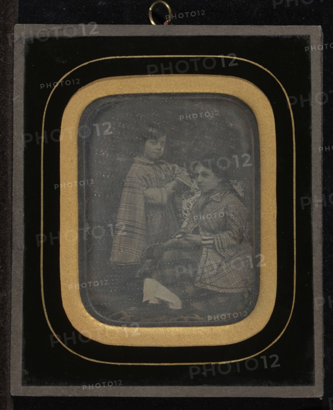 Portrait of two daughters of Sophie Eynard-Lullin; Jean-Gabriel Eynard, Swiss, 1775 - 1863, October 4, 1850; Daguerreotype
