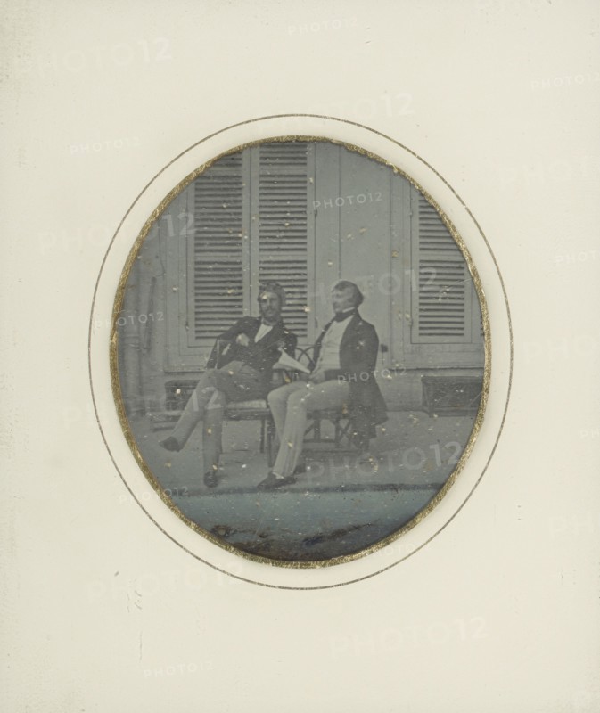 Portrait of Jean-Gabriel Eynard and an  man; Jean-Gabriel Eynard, Swiss, 1775 - 1863, about 1845; Daguerreotype