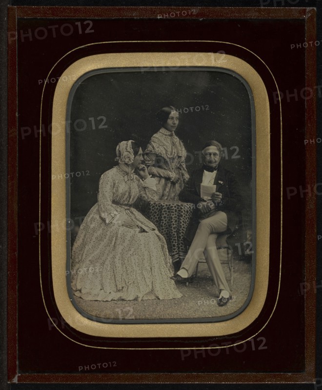 Portrait of Jean Gabriel and Anne-Charlotte-Adélaide Eynard with Madame Charrière; Jean-Gabriel Eynard, Swiss, 1775 - 1863