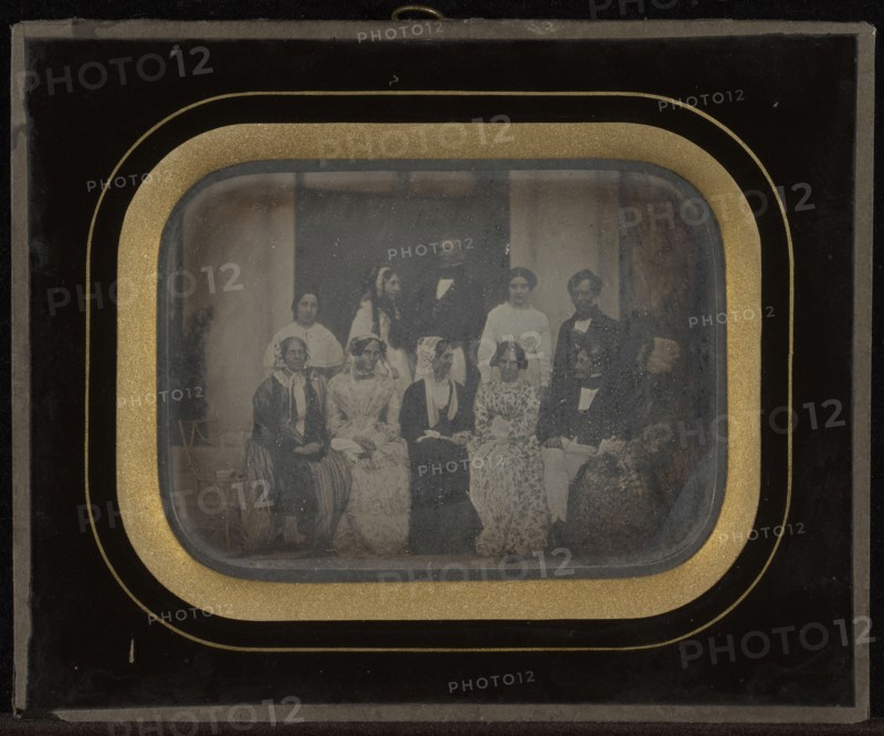 Group portrait of ten members of the Circle of Eynard-Lullin; Jean-Gabriel Eynard, Swiss, 1775 - 1863, about 1849