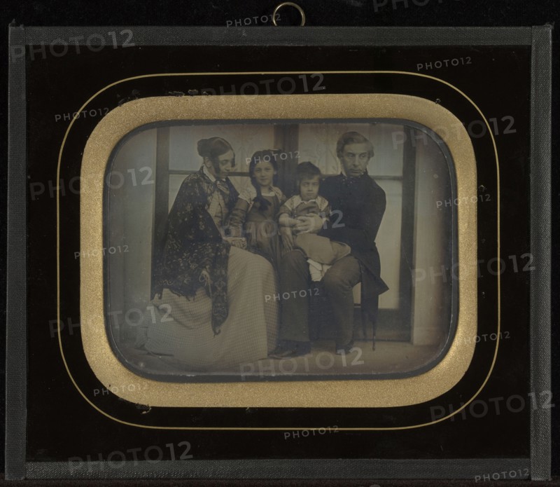Portrait of The Regny family at Beaulieu; Jean-Gabriel Eynard, Swiss, 1775 - 1863, 1849; Daguerreotype