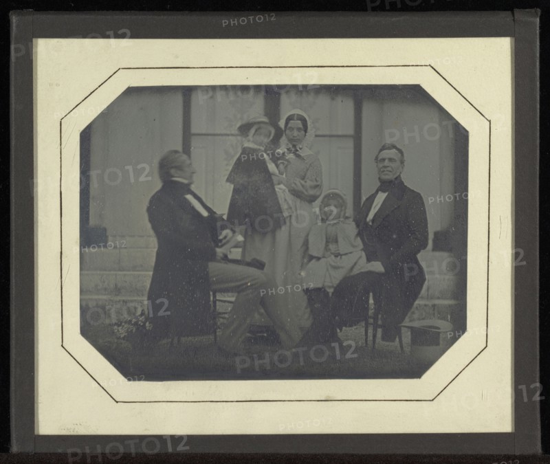 Group portrait of five members of the Circle of Eynard-Lullin; Jean-Gabriel Eynard, Swiss, 1775 - 1863, about 1849