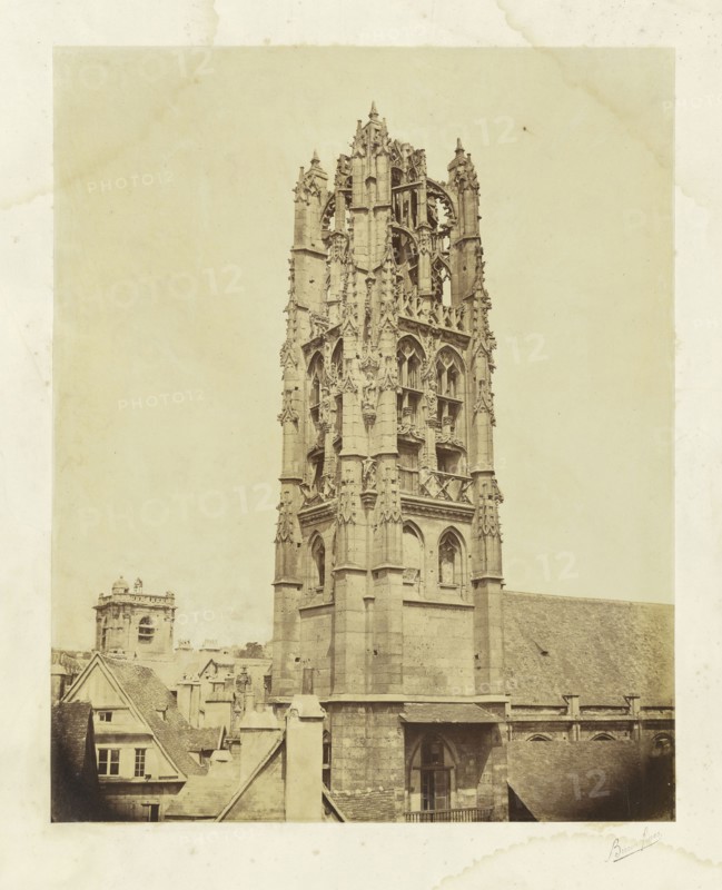 Church Tower; Bisson Frères, French, active 1840 - 1864, France; about 1854 - 1864; Albumen silver print