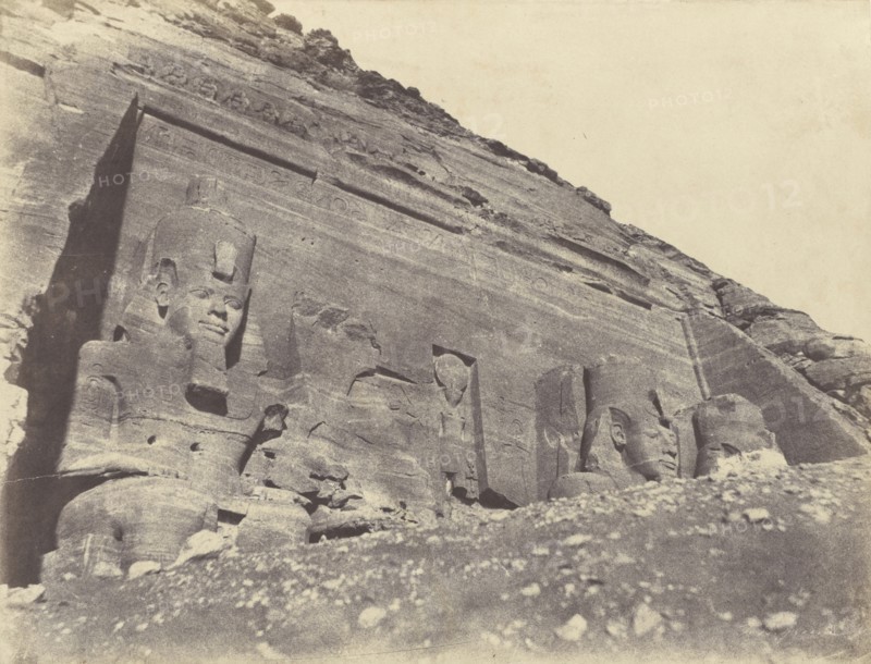Ibsamboul. Spéos de Phré; John Beasly Greene, American, born France, 1832 - 1856, Abu Simbel, Egypt; 1853 - 1854; Salted paper