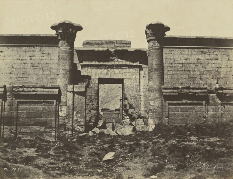 The Temple of Ramesses III, Medinet Habu; John Beasly Greene, American, born France, 1832 - 1856, Medinet Habu, Thebes, Egypt